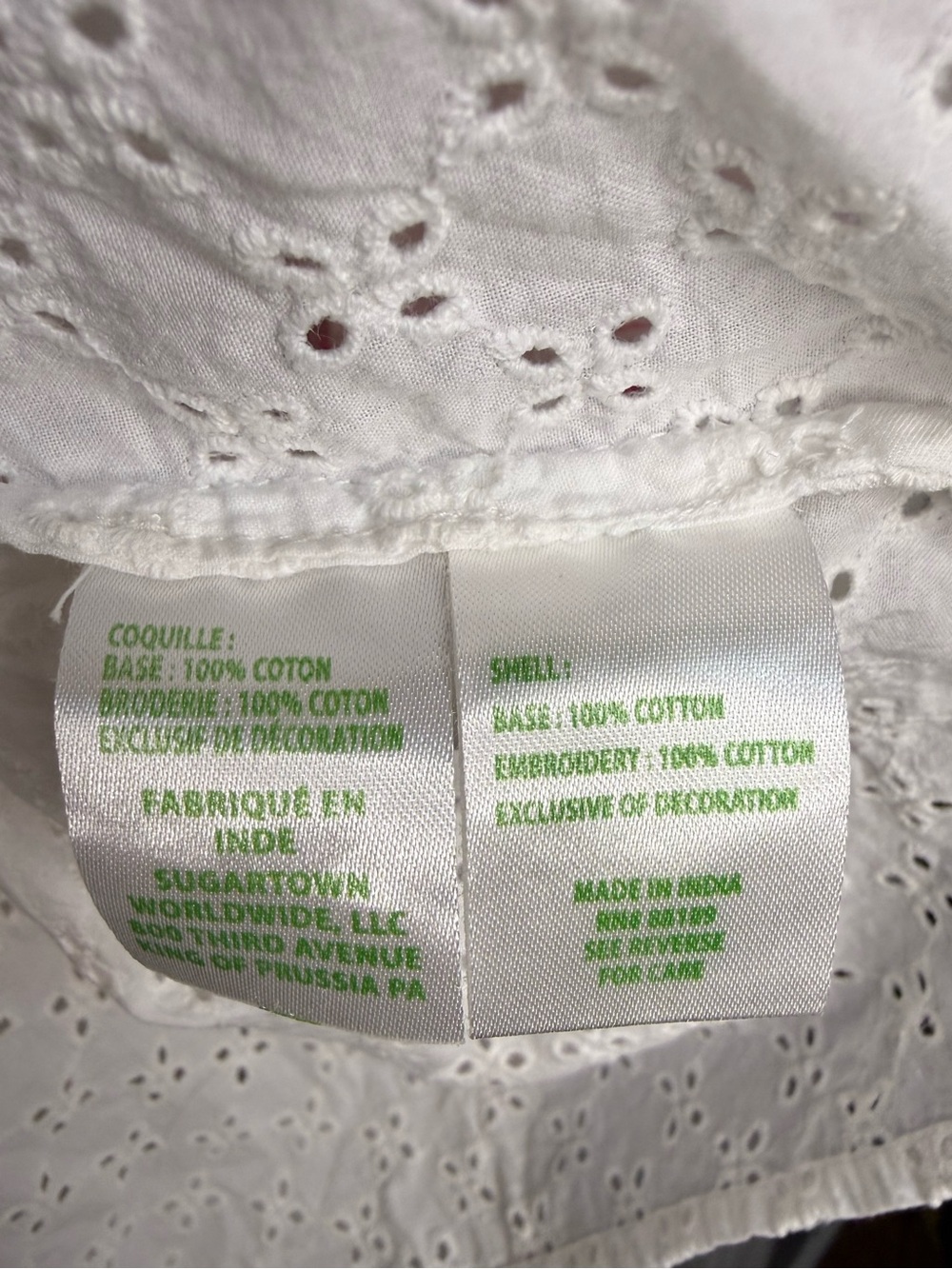 Lilly Pulitzer Morgain White Eyelet Top Pink Orange Floral Embroidery Large - Picture 6 of 7